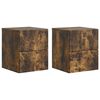 vidaXL Seinale kinnitatav &ouml;&ouml;tis 2 tk Suitsutatud tamm