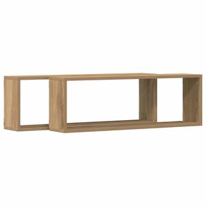 vidaXL Seinakarbid Seinale kinnitav 2 pcs Artisani tamme Tehispuit
