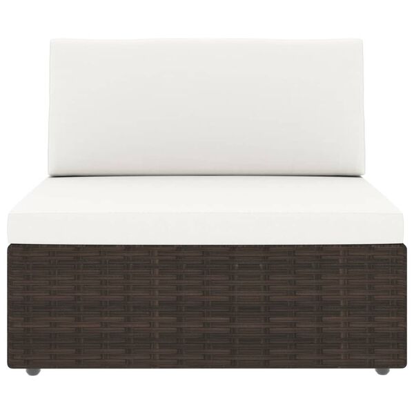 vidaXL 10-osaline aiamööbli komplekt, polürotang, pruun