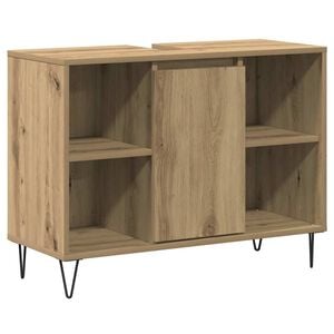 vidaXL Vannitoa kapp K&auml;sit&ouml;&ouml;puu 80 x 33 x 60 cm Tehispuit