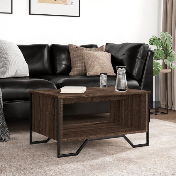 vidaXL kohvilaud, pruun tamm, 75x51x40 cm, tehispuit