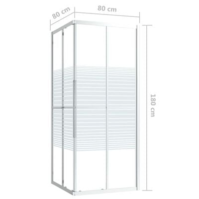 vidaXL dušikabiin, ESG-klaas, 80x80x180 cm
