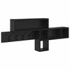 vidaXL Seinale kinnitatav riidepuu Must tamm 100 x 12 x 43,5 cm