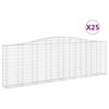 vidaXL kaarekujulised gabioonkorvid 25 tk, 400x30x120/140 cm, raud