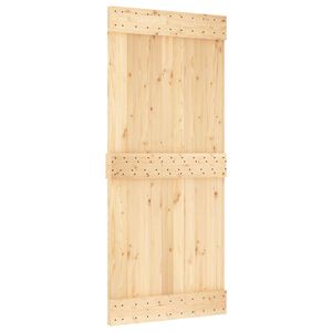 vidaXL Libisev uks NARVIK Naturaalne ja must 90 x 210 cm (213,5 cm)