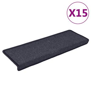 vidaXL trepimatid 15 tk 65 x 21 x 4 cm tumehall ja sinine ristk&uuml;likukujuline serv