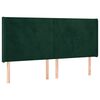vidaXL voodipeats servadega, tumeroheline, 183x16x118/128 cm, samet