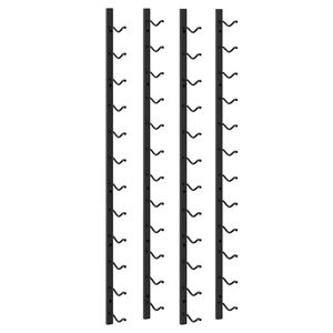 vidaXL seinale kinnitatavad veiniriiulid 12 pudelile, 2 tk, must raud