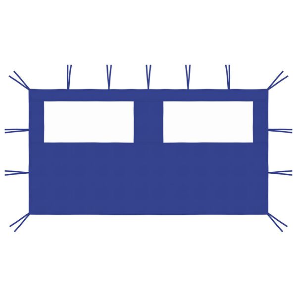 vidaXL lehtla külgsein akendega 4 x 2 m sinine
