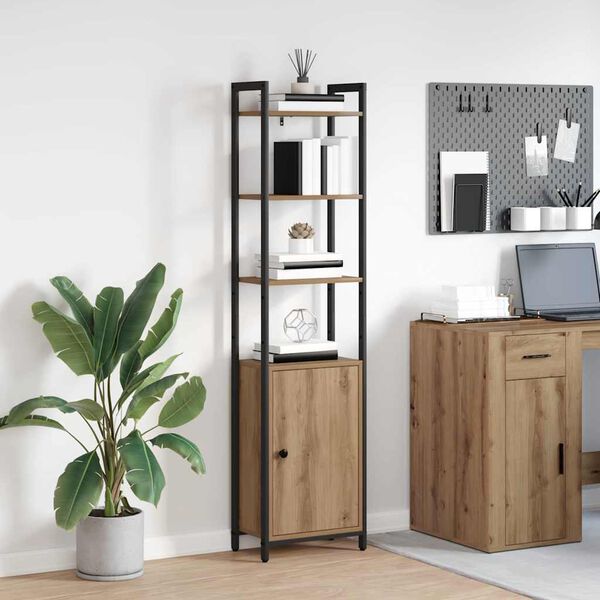 vidaXL Raamaturiiul K&auml;sit&ouml;&ouml;puu 40 x 24 x 161 cm Tehispuit