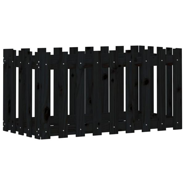 vidaXL aia disainiga k&otilde;rgendatud taimelava, must, 100x50x50 cm, m&auml;nd