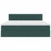 vidaXL Laos voodi madratsiga peaga Tume rohelise 180 x 200 cm Samet