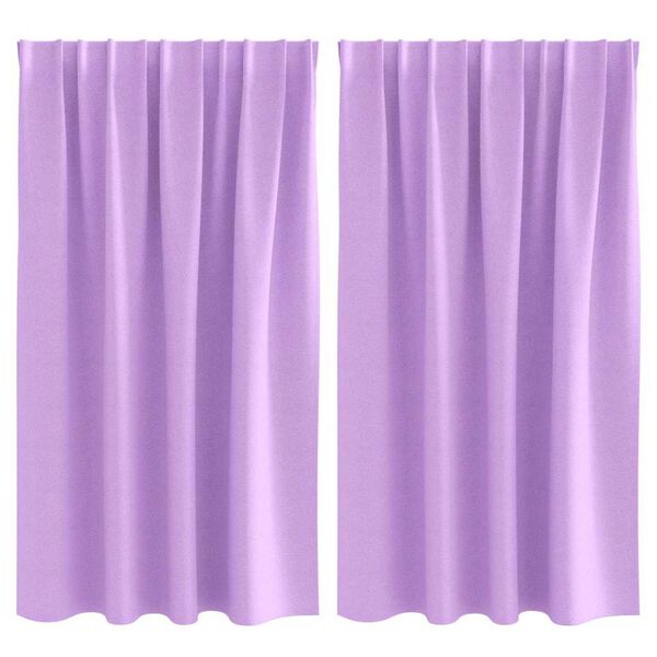 vidaXL Kardinad rõngastega 2 pcs Lilla 140 x 140 cm Polüester