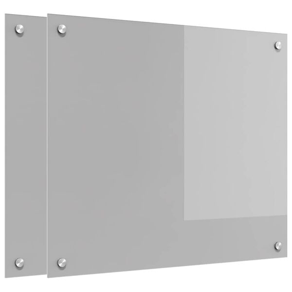 vidaXL K&ouml;gi Splashback 2 pcs Helehall 70 x 60 cm karastatud klaas