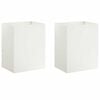 vidaXL Aia istutuspot 2 tk Valge 40 x 30 x 50 cm K&uuml;lmvalmistatud teras