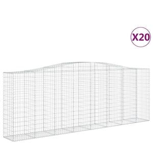 vidaXL kaarekujulised gabioonkorvid 20 tk, 400x50x140/160 cm, raud
