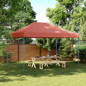 vidaXL kokkupandav pop-up peotelk, terrakota, 292 x 292 x 315 cm