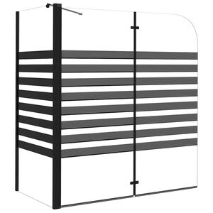 vidaXL triipudega vanni&uuml;mbris, 120 x 68 x 130 cm, karastatud klaas