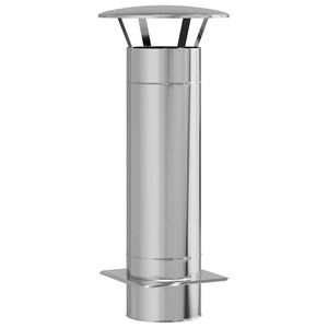 vidaXL Korstna pikendamine H&otilde;bedane 35 x 35 x 82 cm Roostevaba teras