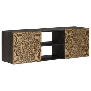 vidaXL Telerikapp riiuliga ladustamisega Messing 105 x 30 x 35 cm