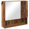 vidaXL Peeglikapp ladustamisega Vana puit 59 x 17 x 55 cm Tehispuit