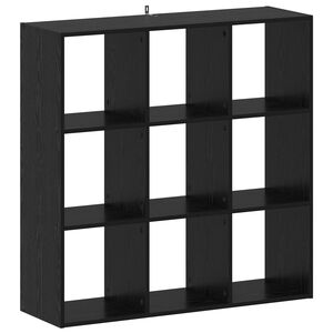 vidaXL Raamatukapp Must tamm 102 x 32 x 102 cm