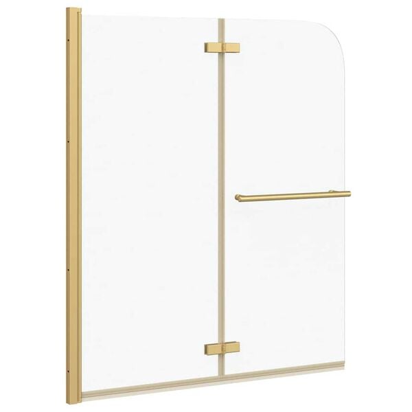 vidaXL volditav dušinurk kahe paneeliga, ESG, 120 x 140 cm