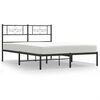 vidaXL metallist voodiraam peatsiga, must, 120 x 200 cm