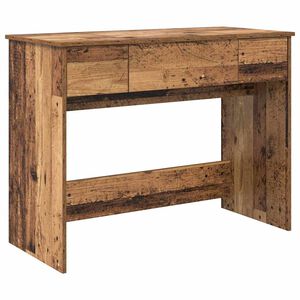 vidaXL Kosmeetikatabel sahtliga peegliga Vana puit 100 x 45 x 76 cm