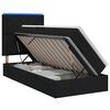 vidaXL LED-iga voodiraam koos madratsiga Must 100 x 200 cm kangas