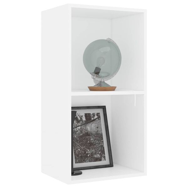 vidaXL raamaturiiul, valge, 40x30x76,5 cm, tehispuit