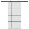 vidaXL liuguks tarvikutega, 102,5 x 205 cm, ESG-klaas ja alumiinium