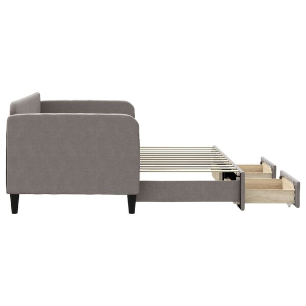 vidaXL diivanvoodi v&auml;ljat&otilde;mmatava osaga, pruunikas, 80x200 cm, kangas