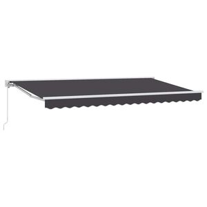 vidaXL Kailastud raam Antratsiit 350 x 200 cm Pol&uuml;ester PU-kattega