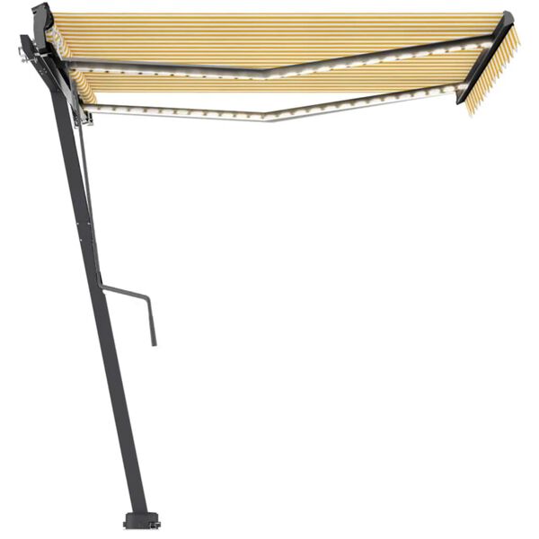 vidaXL iseseisev automaatne varikatus 350x250cm cm, kollane/valge