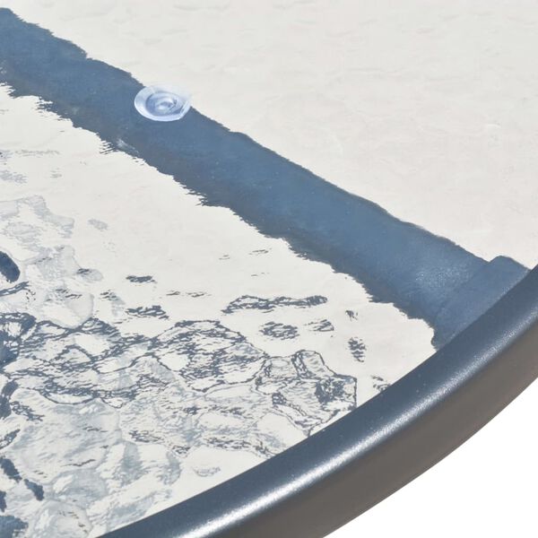 vidaXL 5-osaline aiamööblikomplekt, teras, must