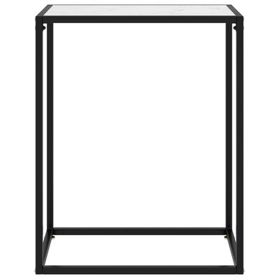 vidaXL konsoollaud, valge, 60 x 35 x 75 cm, karastatud klaas