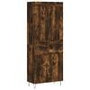 vidaXL k&otilde;rge kapp, suitsutatud tamm, 69,5 x 34 x 180 cm, tehispuit