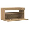 vidaXL 2-osaline LED-tuledega telerikapi komplekt Artisan Oak