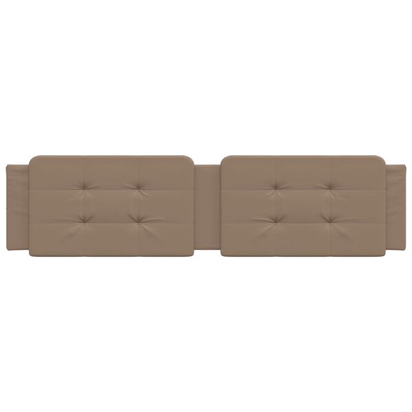 vidaXL voodipeatsi padi Zadar, cappuccino, 200 cm, kunstnahk