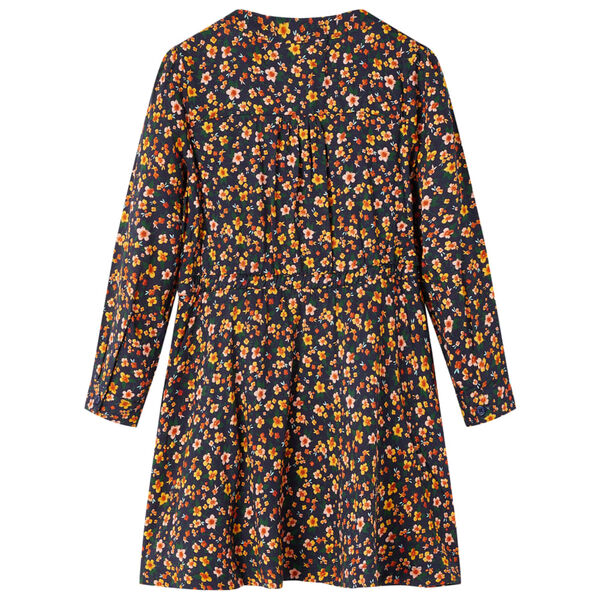 Pikkade varrukatega laste kleit, tumesinine, 140