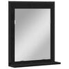 vidaXL Peegel Must tamm 50 x 12 x 60 cm Klaas ja tehnoloogiline puit