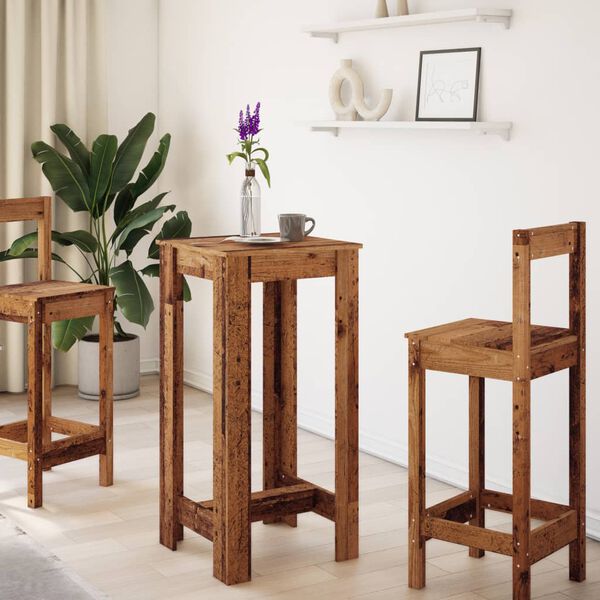 vidaXL baarilaud, vana puidu, 51 x 50 x 103,5 cm, tehispuit