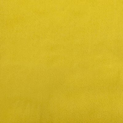 vidaXL diivanvoodi väljatõmmatava osaga, kollane, 100x200 cm, samet