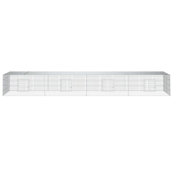 vidaXL 4 paneeliga jänesepuur, 433x109x54 cm, tsingitud raud