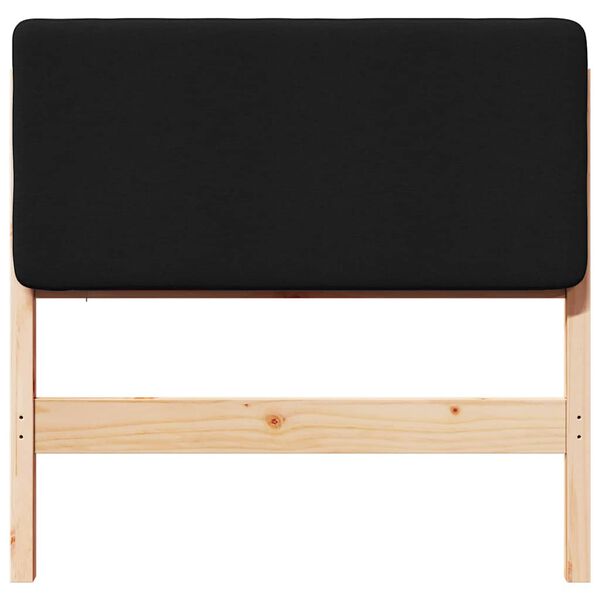 vidaXL Polsterdatud voodiots peaga Pruun ja must 80 cm Tahke m&auml;nd