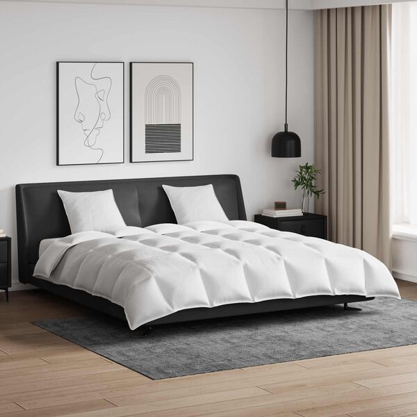 vidaXL Teki komplekt padjaga 3 pcs Valge Down Feather