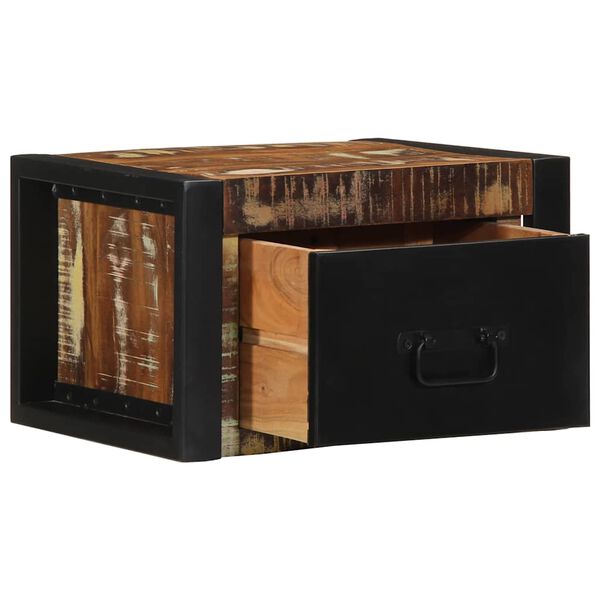 vidaXL öökapp, mitmevärviline 40x35x25 cm taaskasutatud täispuidust