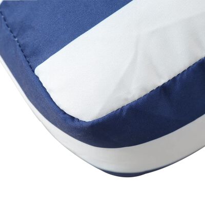 vidaXL euroaluse istmepadjad, 2 tk, sinise/valge triibuline, kangas