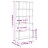 vidaXL raamatualus, hall Sonoma tamm, 72 x 28 x 172 cm, tehispuit